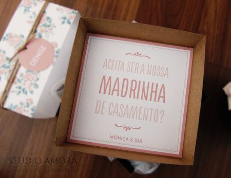 Caixa Convite Madrinha Caixa Convite Madrinha