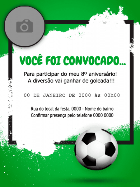 Convite Online Futebol Editar Grátis Convite Online Futebol Editar Grátis