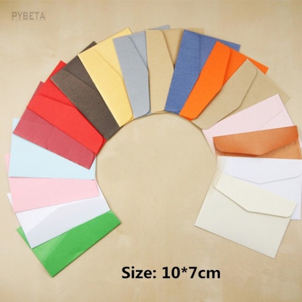100 Pcs 10 7 Cm 120gsm Pequeno Colorido PÃ©rola Papel Envelope