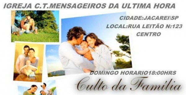 Convite Para Culto Da Familia Convite Para Culto Da Familia