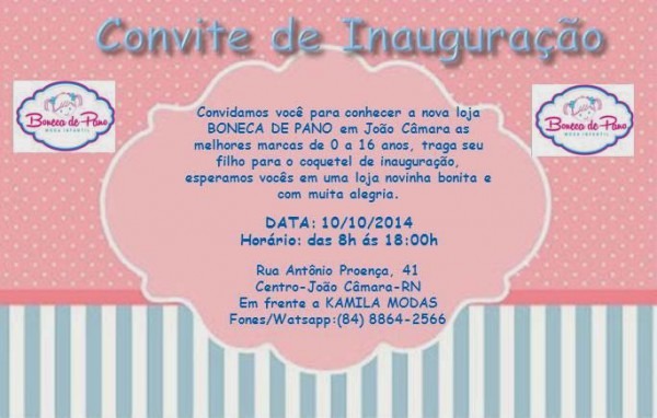 Blog Do Valdemar Tibá Convite De Inauguração Da Nova Loja Boneca Blog Do Valdemar Tibá Convite De Inauguração Da Nova Loja Boneca