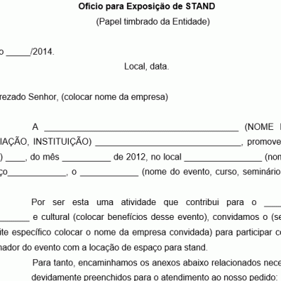 Exemplo De Carta Convite Para Exposição De Stand Em Evento Exemplo De Carta Convite Para Exposição De Stand Em Evento