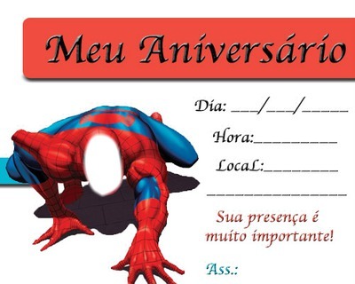Photo Montage Convite Infantil Homem Aranha Photo Montage Convite Infantil Homem Aranha