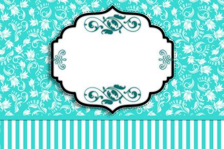 Kit Completo Azul Tiffany Floral E Listras! Kit Completo Azul Tiffany Floral E Listras!