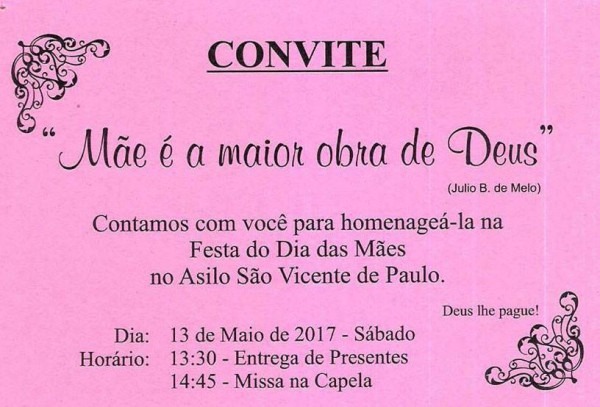 Dia Das Mães No Asilo Será Comemorado Com Festa No Sábado (13 Dia Das Mães No Asilo Será Comemorado Com Festa No Sábado (13
