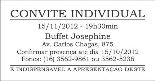 Convites Individuais Para Imprimir Avaré Convites Individuais Para Imprimir Avaré