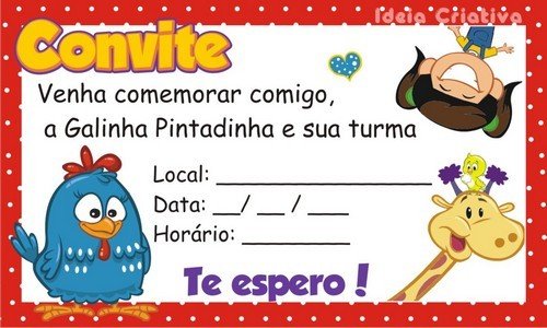 Convites Galinha Pintadinha GrÃtis Avaré Convites Galinha Pintadinha GrÃtis Avaré