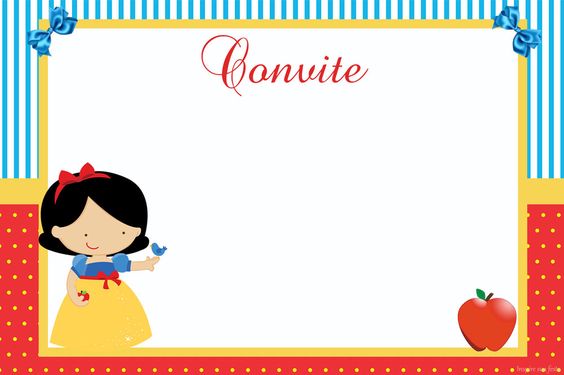 Convite Da Branca De Neve Convite Da Branca De Neve