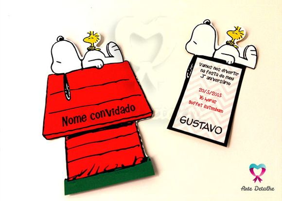 Convite Festa Snoopy Convite Festa Snoopy