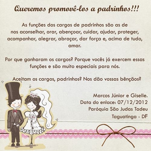 Modelos De Convites De Padrinhos Modelos De Convites De Padrinhos