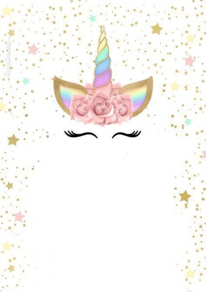 Convite Unicornio Gratis Convite Unicornio Gratis