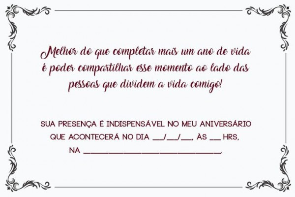 Convite De Aniversário Adulto â Modelos De Convite Convite De Aniversário Adulto â Modelos De Convite