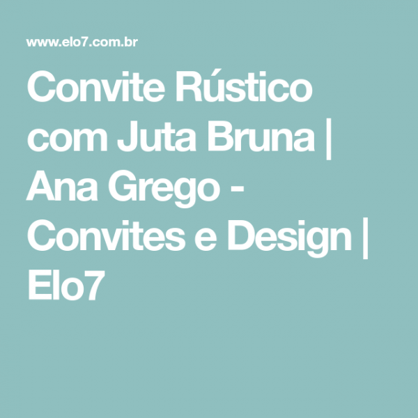 Convite Rústico Com Juta Bruna Convite Rústico Com Juta Bruna
