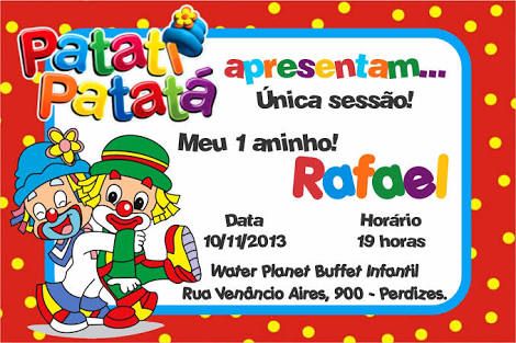 Resultado De Imagem Para Convite Patati Patata Gratis Resultado De Imagem Para Convite Patati Patata Gratis