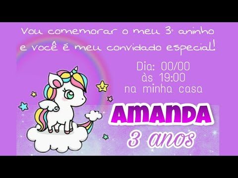 Como Fazer Convite Tema Unicórnio Pelo Celular No Aplicativo Como Fazer Convite Tema Unicórnio Pelo Celular No Aplicativo