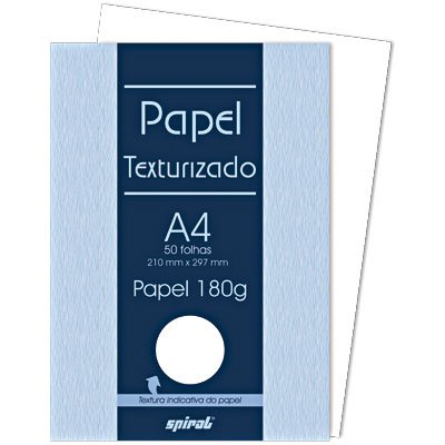 Papel 180g 210x297 Linho Branco Spiral Papel 180g 210x297 Linho Branco Spiral