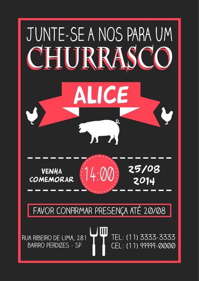 Arte Convite Churrasco 001 Arte Convite Churrasco 001