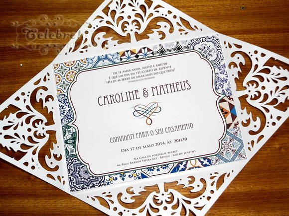 Convite Azulejo Português Convite Azulejo Português