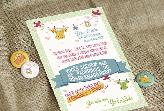 Convite Para Padrinhos Do Bebê Convite Para Padrinhos Do Bebê