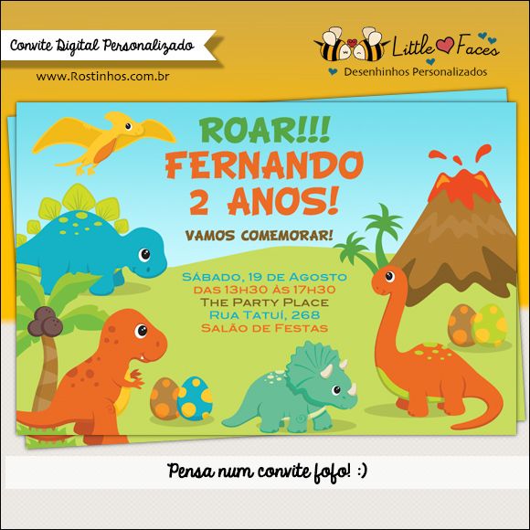 Convite Festa Dinossauro Para Imprimir Convite Festa Dinossauro Para Imprimir