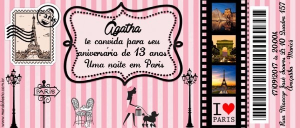 50 Convite Ingresso Aniversário S Envelope Barbie Paris 50 Convite Ingresso Aniversário S Envelope Barbie Paris
