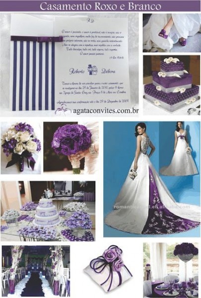 Decoração E Convite De Casamento Roxo E Branco Decoração E Convite De Casamento Roxo E Branco