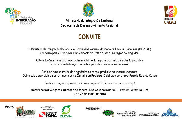 Convite Da Oficina De Planejamento Da Rota Do Cacau Convite Da Oficina De Planejamento Da Rota Do Cacau