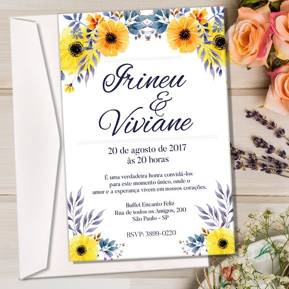 Convite + Envelope Casamento Convite + Envelope Casamento