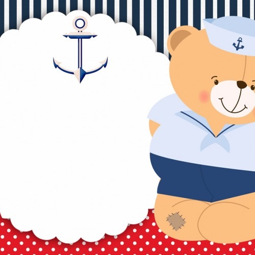 Convite Virtual Aniversário Infantil Com Tema Ursinho Marinheiro Convite Virtual Aniversário Infantil Com Tema Ursinho Marinheiro