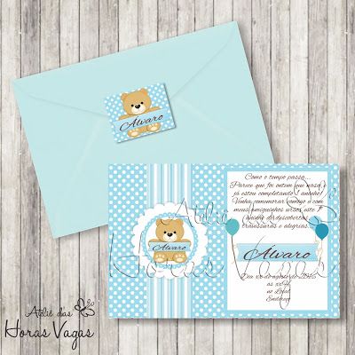 Convite Aniversário Infantil Personalizado Ursinho Urso Poá Convite Aniversário Infantil Personalizado Ursinho Urso Poá