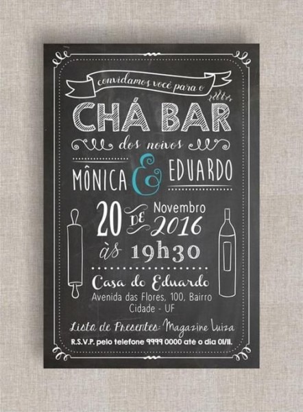 Convite Chá Bar â 10 Modelos Editáveis E Para Se Inspirar Convite Chá Bar â 10 Modelos Editáveis E Para Se Inspirar