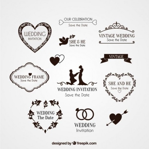 Elementos Para O Convite Do Casamento Elementos Para O Convite Do Casamento