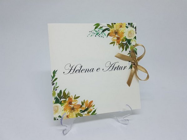 Convite Casamento Floral Amarelo E Verde Convite Casamento Floral Amarelo E Verde