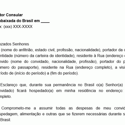 Exemplo De Carta Convite Para Estrangeiro Entrar No PaÃs Exemplo De Carta Convite Para Estrangeiro Entrar No PaÃs