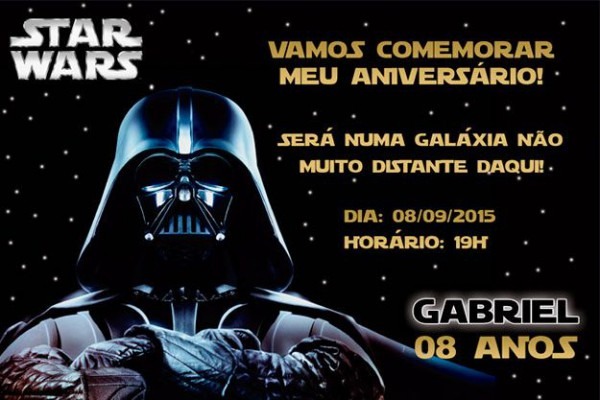 Convite De AniversÃ¡rio Para Imprimir Star Wars Jpeg E Pdf Em 2019