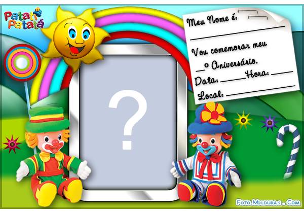 Convite Infantil Patati Patatá Convite Infantil Patati Patatá