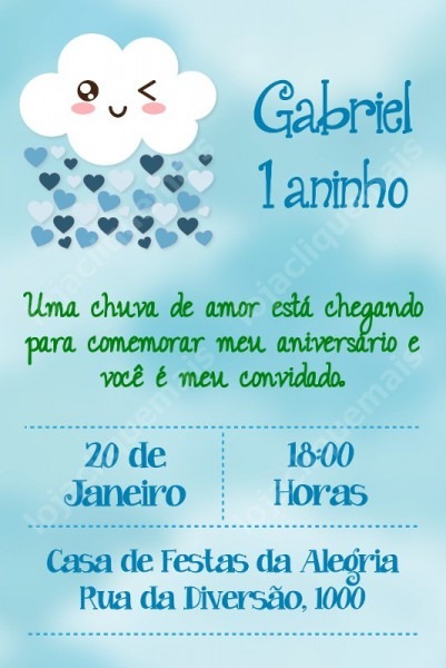Arte Convite Digital Aniversário Menino Arte Convite Digital Aniversário Menino