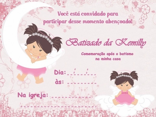 Arte Convite Digital Batizado Arte Convite Digital Batizado