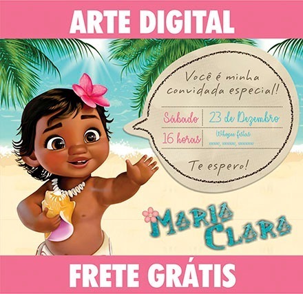 Arte Digital Criação Convite Infantil Moana Arte Digital Criação Convite Infantil Moana
