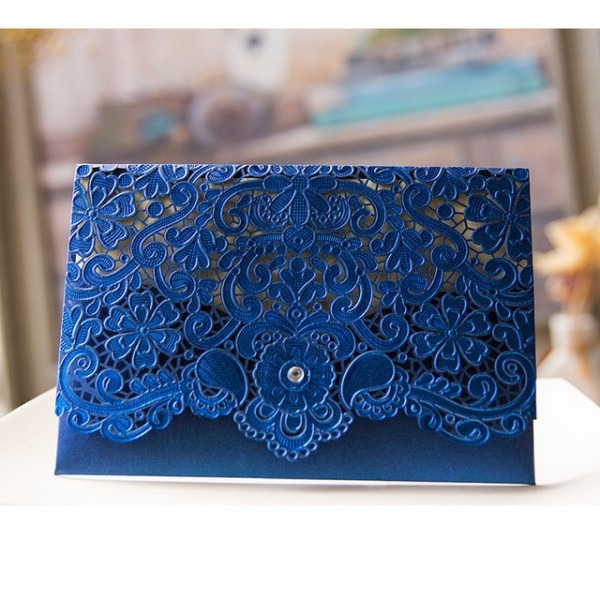 Azul Royal Rosa Vermelha Convites De Casamento De Corte A Laser De Azul Royal Rosa Vermelha Convites De Casamento De Corte A Laser De