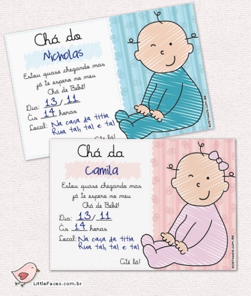 Feito Com Amor Convites Para Chá De Bebê,prontos Para Imprimir Feito Com Amor Convites Para Chá De Bebê,prontos Para Imprimir