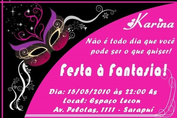 Convite De Baile A Fantasia â Modelos De Convite Convite De Baile A Fantasia â Modelos De Convite