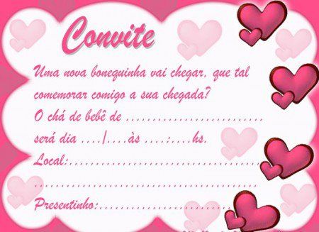 Convite Cha De Bebe Papel Fotografico Convite Cha De Bebe Papel Fotografico