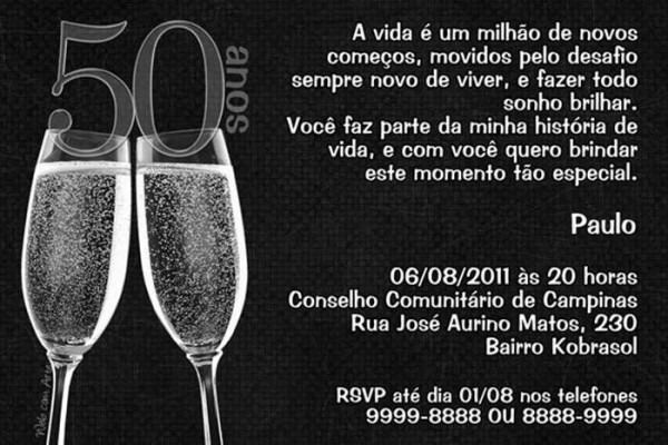 13 Convites Estilosos Para Aniversários De 50 Anos Continue Vendo 13 Convites Estilosos Para Aniversários De 50 Anos Continue Vendo