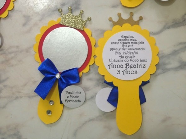 Petit Poá Convites E Decoração Convite Espelho Petit Poá Convites E Decoração Convite Espelho