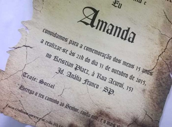 Convites De 15 Anos No Tatuapé Com Foto, Pergaminho, Acetato Convites De 15 Anos No Tatuapé Com Foto, Pergaminho, Acetato