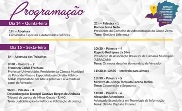Convite 1º Seminário De Câmaras Municipais Do Triângulo Mineiro E Convite 1º Seminário De Câmaras Municipais Do Triângulo Mineiro E