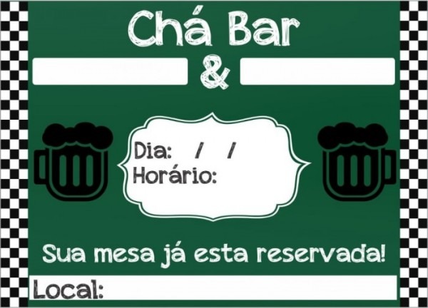 Convite Chá Bar Download Convite Chá Bar Download
