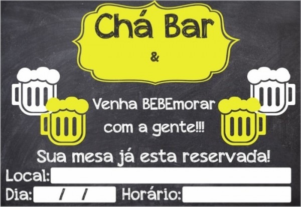 Convite Chá Bar Download Convite Chá Bar Download