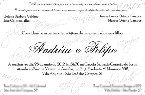 Modificar Convites Já Impressos Modificar Convites Já Impressos